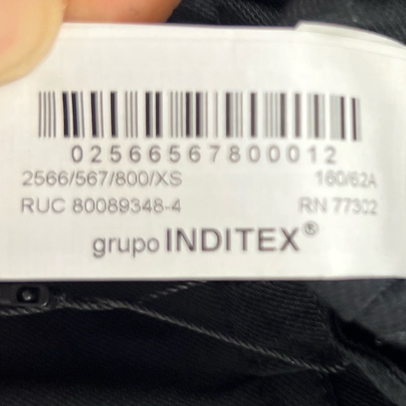 Zara Elastic High Waist Wide Leg Pants Black Size XS NWT - Picture 7 of 8